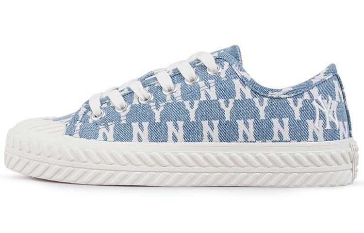 MLB Playball Anti-Slip Wear-Resistant Low-Top Canvas Shoes Unisex Blue White