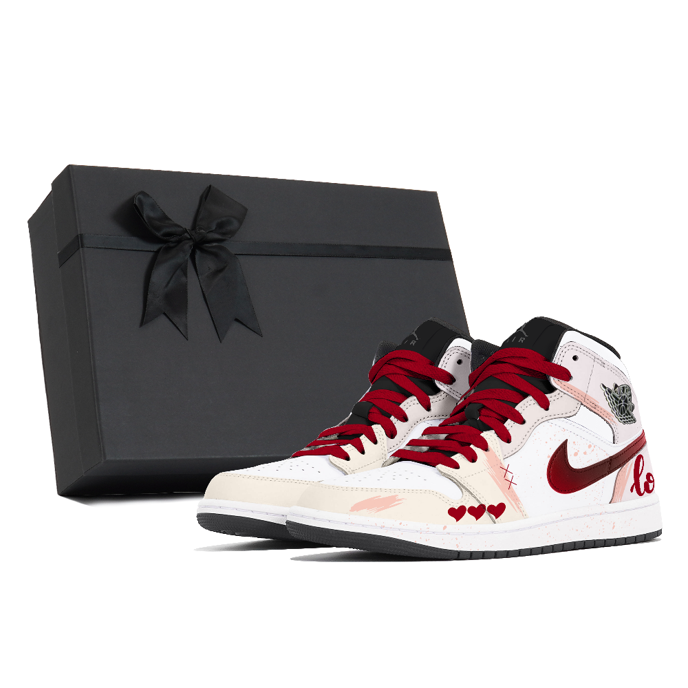 Jordan Air Jordan 1 Abrasion Resistant Mid Top Vintage Basketball Shoes Men's Red