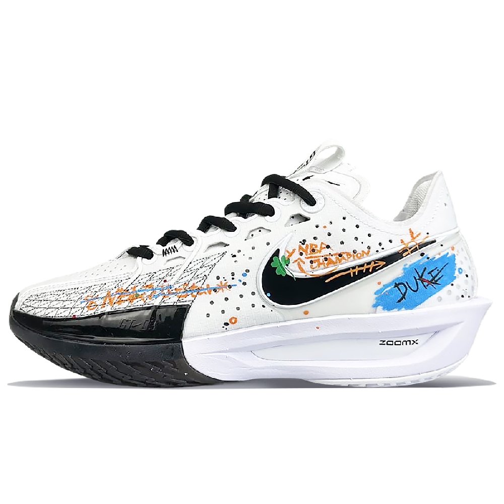 Nike Air Zoom G.T. Cut 3 Cushioning, Wear Resistant Low Top Basketball Shoes Unisex White Blue
