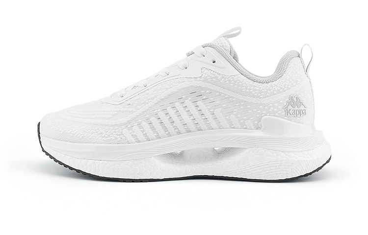Kappa Slip Resistant, Abrasion Resistant, Breathable, Lightweight Low Top Casual Running Shoes Unisex White Cool Gray