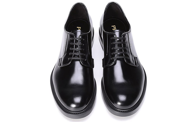 PRADA Dress Shoes Men Low-Top Black
