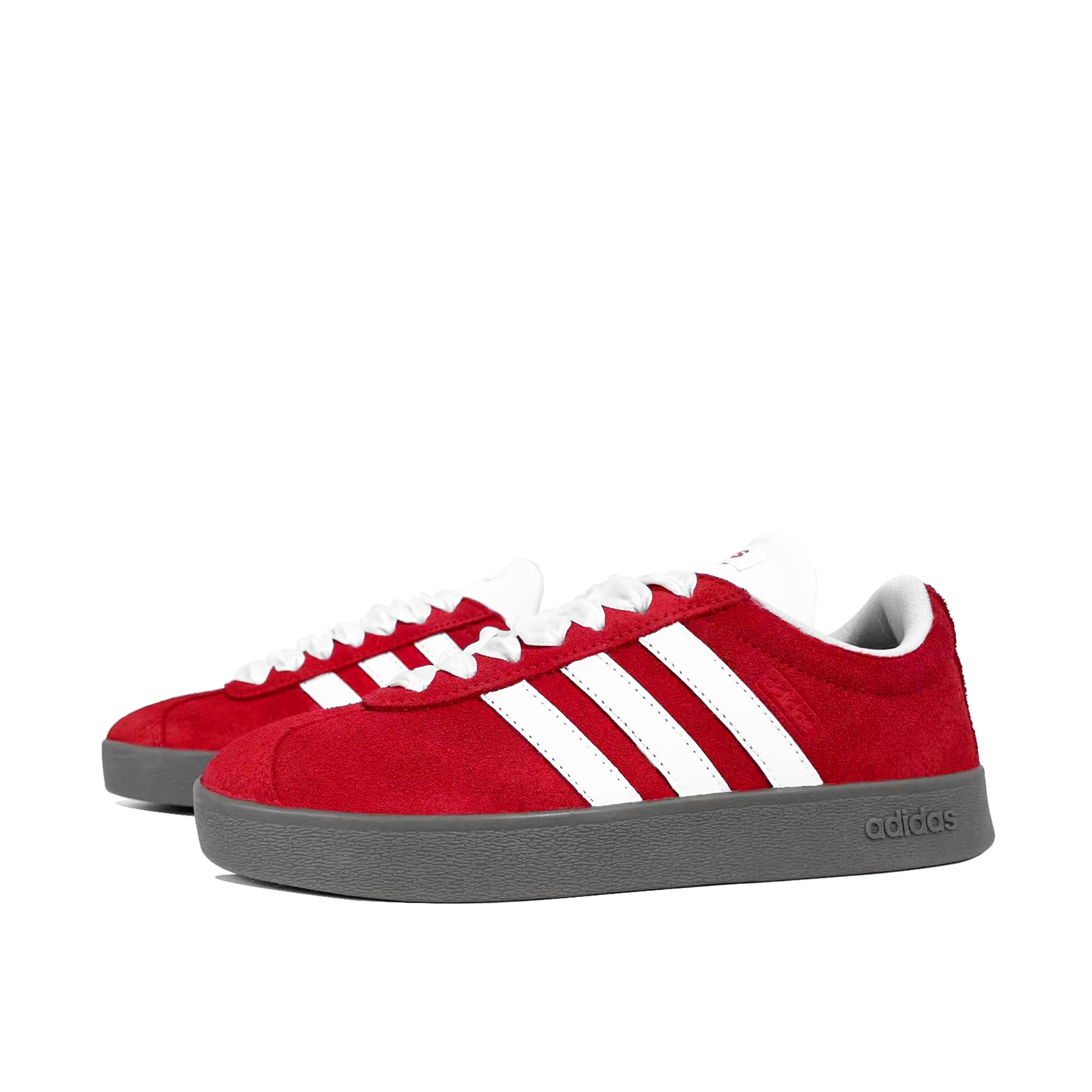 Adidas VL COURT 2.0 Red Satin Low Top Skateboard Shoes Unisex Red White купить в интернет-магазине Yoocart с быстрой доставкой по России.