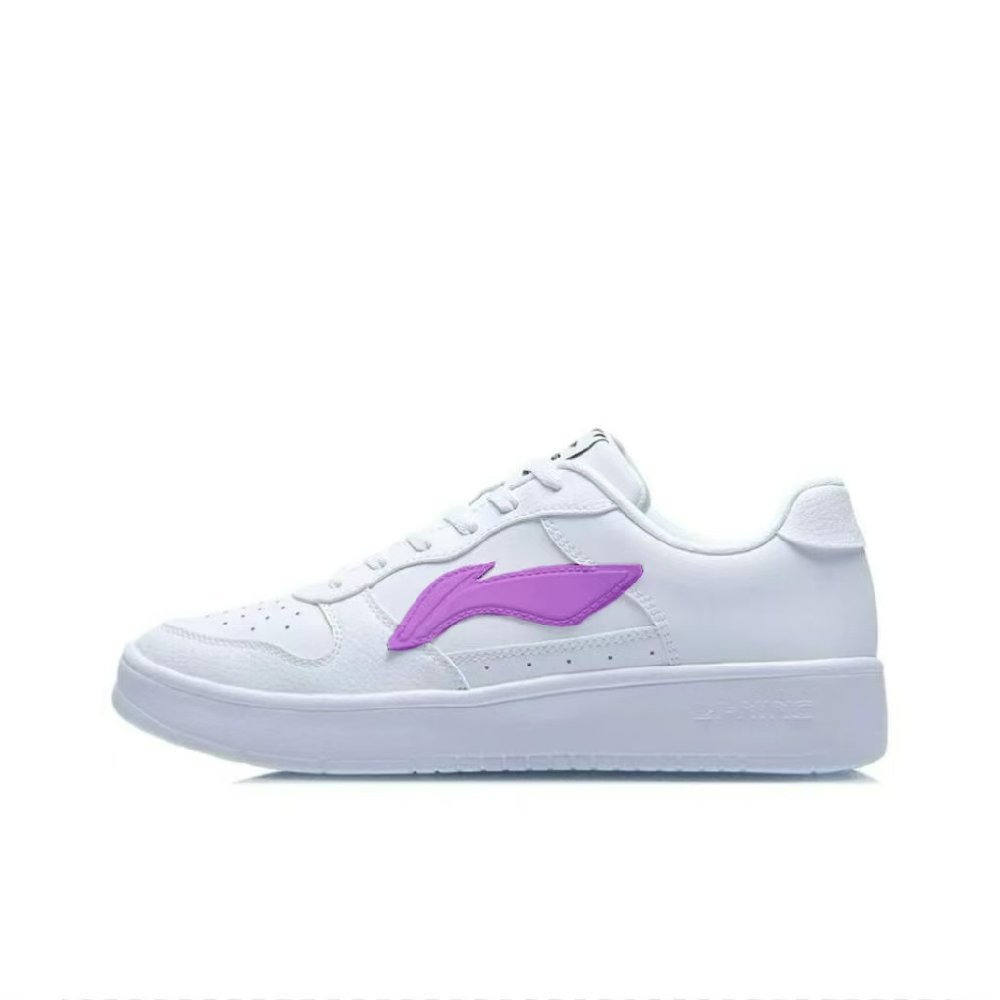 LiNing Pontoon Boats Anti Slip Wear Resistant Low Top Skateboard Shoes Women's White