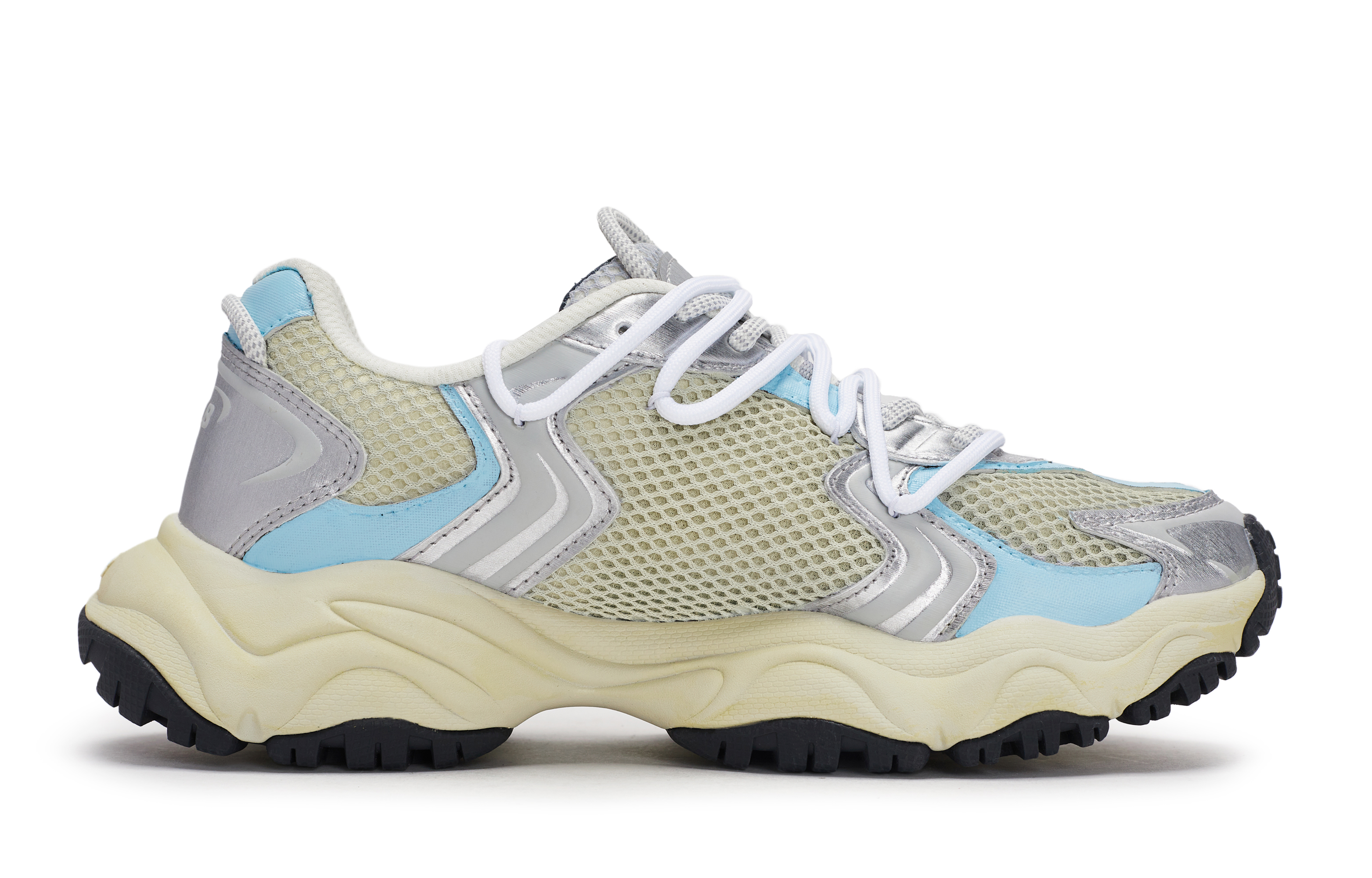 MLB New York Yankees Anti Slip Wear Resistant Low Top Chunky Sneakers Unisex Yellow Blue