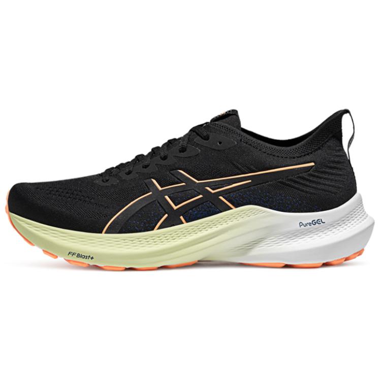 Asics GT 2000 12 Abrasion Resistant Support Rebound Low Top Running Shoes Men's Black Orange