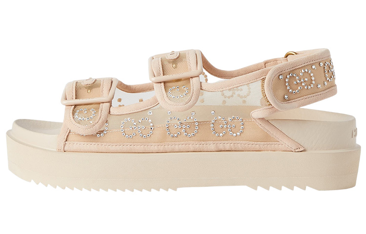 GUCCI Women's Gg Sandal 'Crystals Rose Beige' Women's