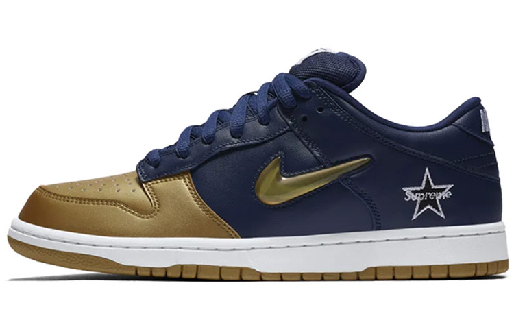 Nike Sb Dunk Low Supreme Jewel Swoosh Gold