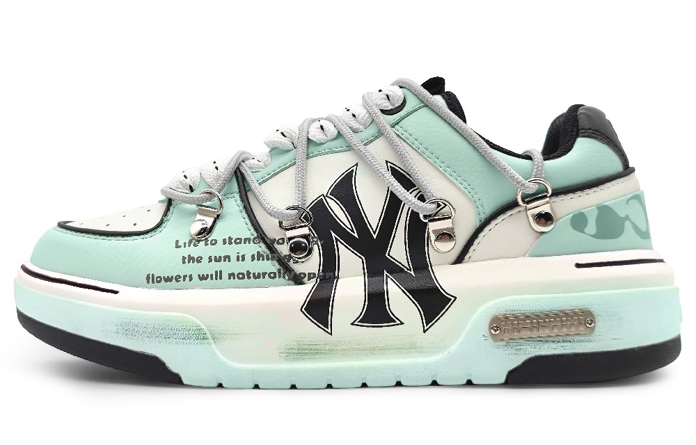 MLB Chunky Liner Anti-Slip And Wear-Resistant Height Increasing Low-Top Skateboard Shoes Unisex Mint Green