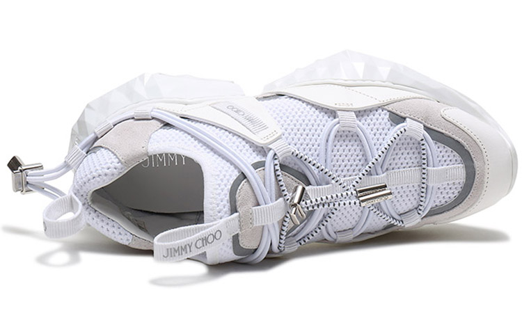 Jimmy Choo Diamond Height Increasing Low Top Casual Shoes Women's White купить в интернет-магазине Yoocart с быстрой доставкой по России.
