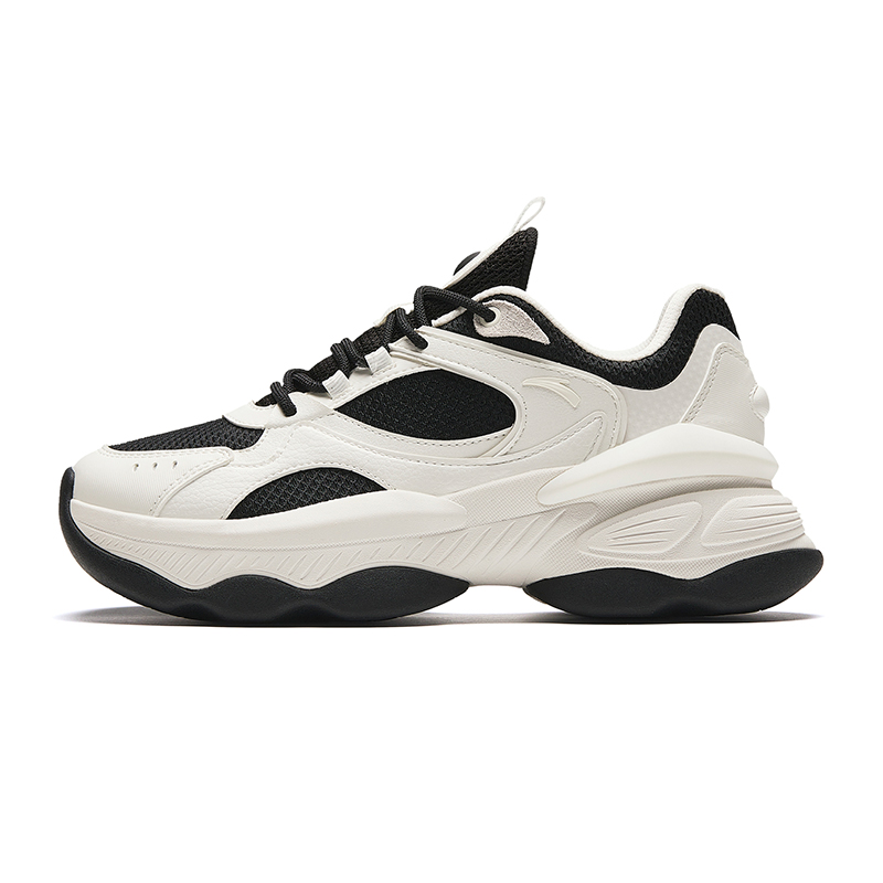 Anta Nuts Height Increasing Low-Top Casual Shoes Women's White Black