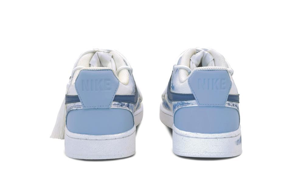 Nike Court Vision 1 Anti-Slip Wear-Resistant Low-Top Skateboard Shoes Women's Blue White купить в интернет-магазине Yoocart с быстрой доставкой по России.