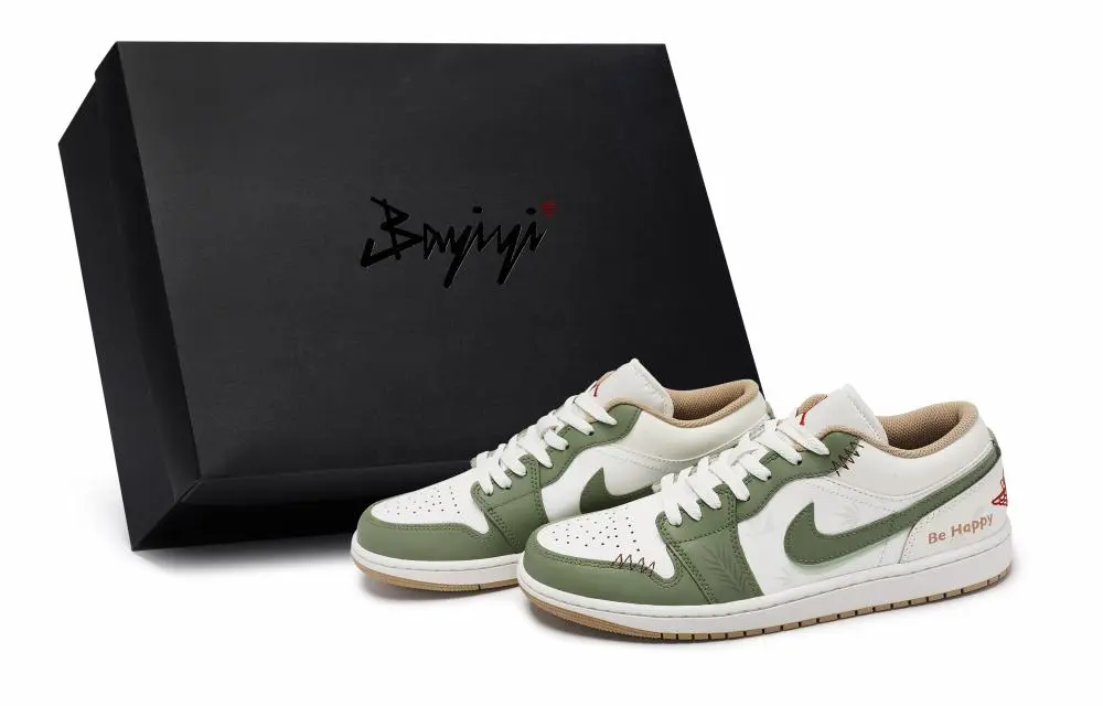 Jordan Air Jordan 1 Vintage Basketball Shoes Men's Low top White/Green