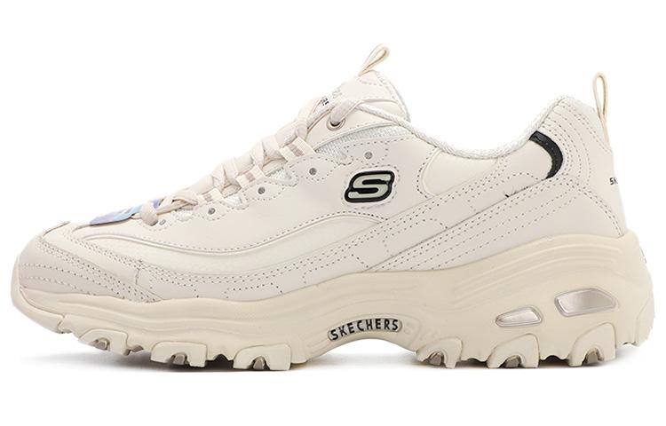 Skechers D'Lites 1.0 Low Cut Clunky Shoes Grey/White Women's