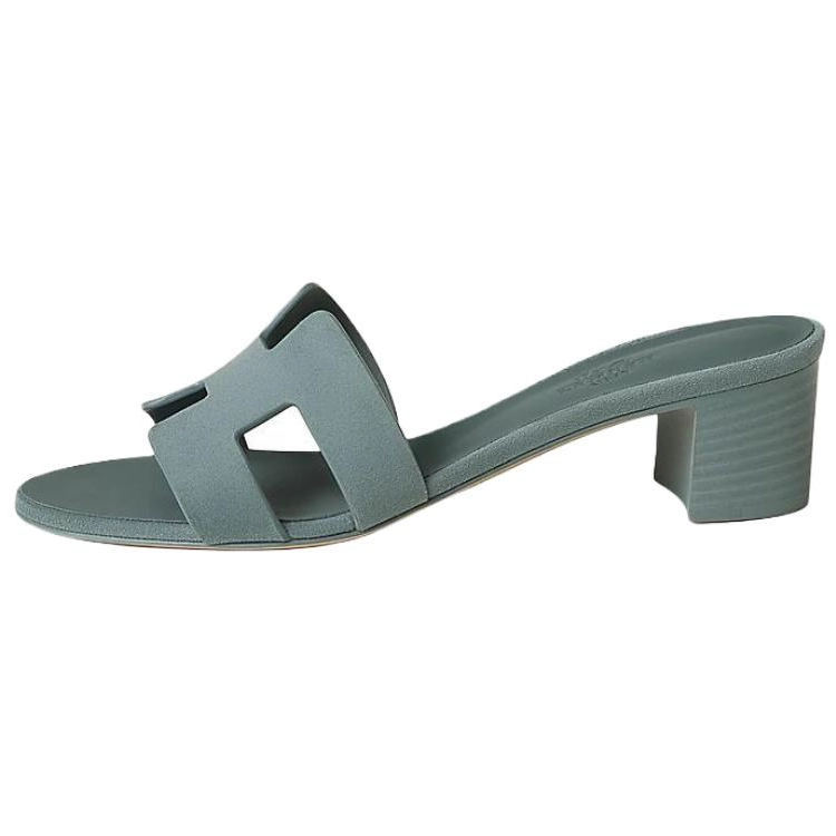 HERMES Oasis Slide Slippers 4.5cm Women's Blue