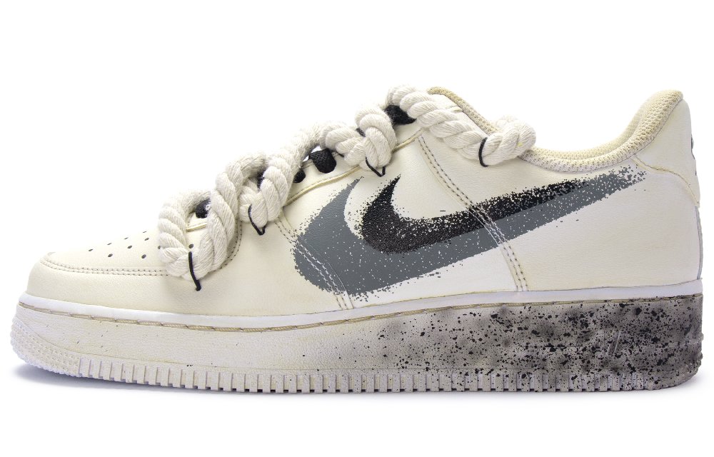 Nike Air Force 1 Low 811 Production Wild Smoke Low-Top Skateboard Shoes Unisex Beige Black Gray