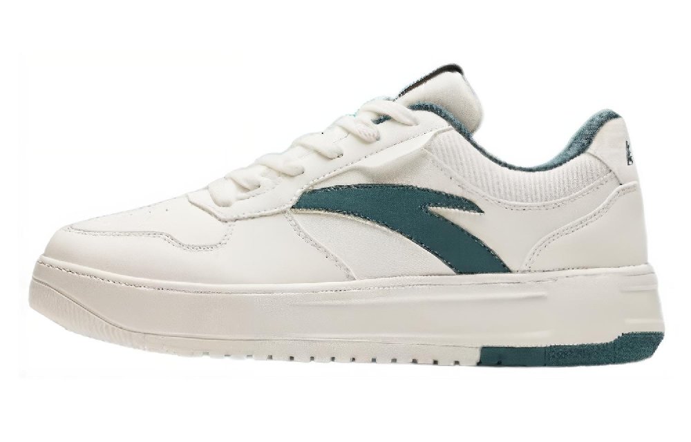 Anta Slip-Resistant Low-Top Skateboard Shoes Men's White Green