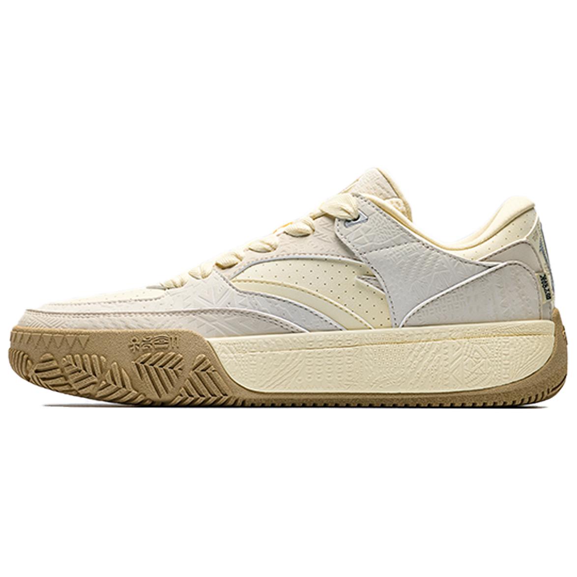 Anta Irving Series Low top Skateboard Shoes Men's Light Beige White/Chalk/Mud Gray