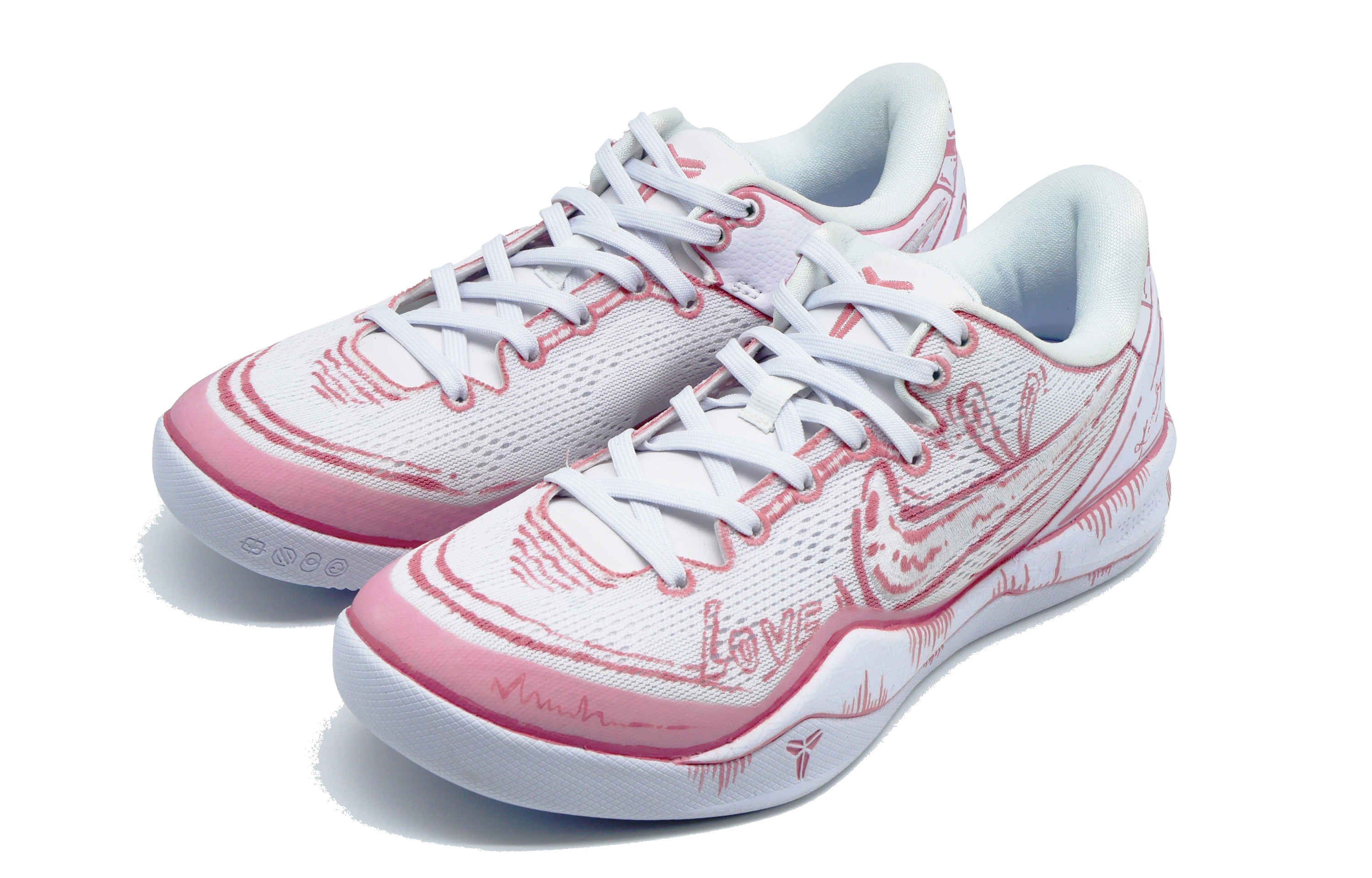 Nike Kobe 8 Kobe 8 Shock Absorbers Low Top Basketball Shoes Unisex Pink White купить в интернет-магазине Yoocart с быстрой доставкой по России.
