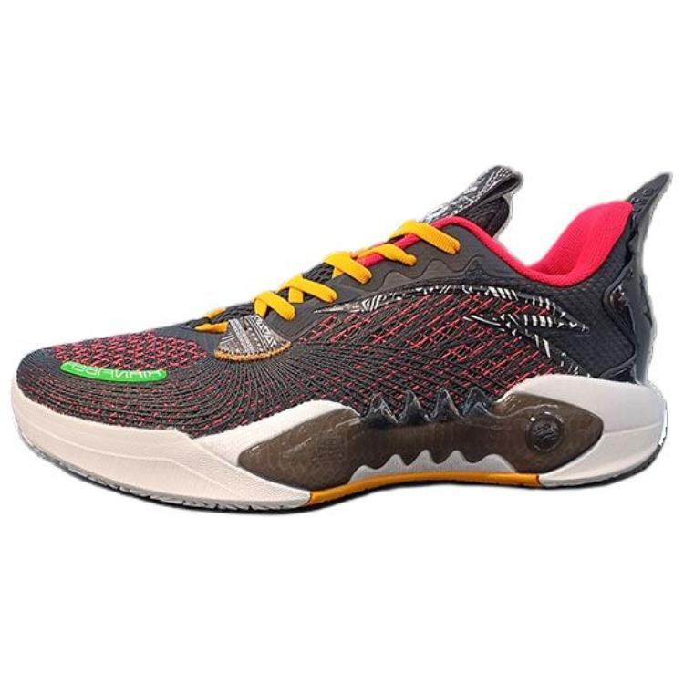 ANTA Frenzy 5team Basketball Shoes Men Low-Top Black Red
