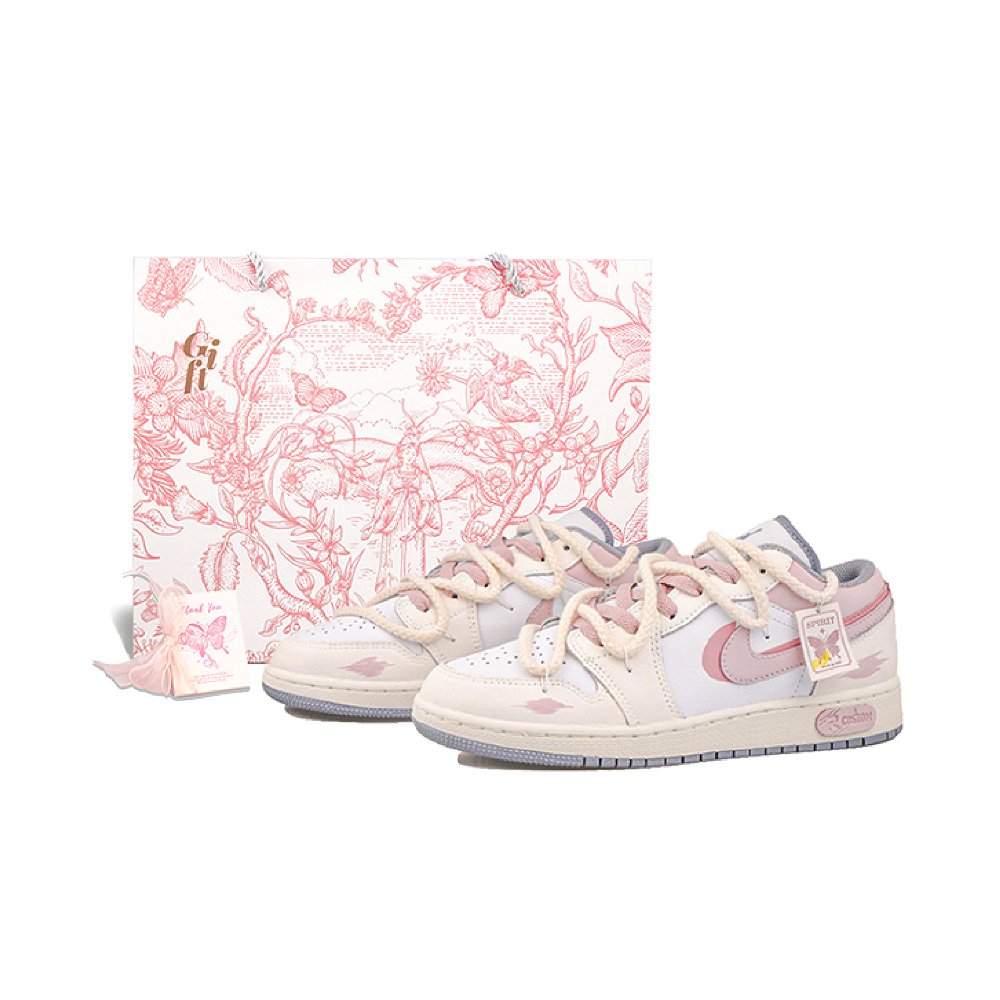 JORDAN Air JORDAN 1 Vintage Basketball Shoes Women's Low Top White