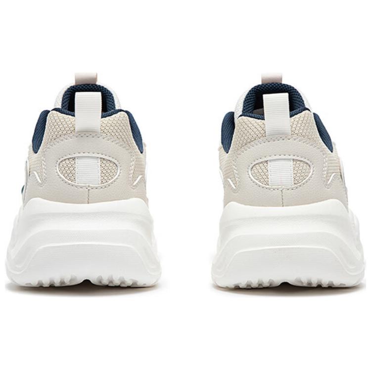 361° Cushioned Slip-Resistant Low-Top Casual Running Shoes Men's White Beige