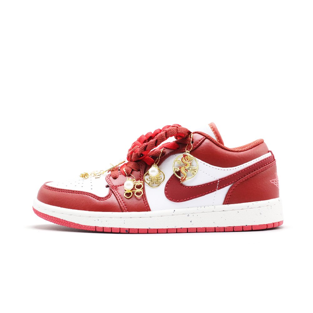 Jordan Air Jordan 1 Heart to heart Abrasion Resistant Low Top Vintage Basketball Shoes Women's Red
