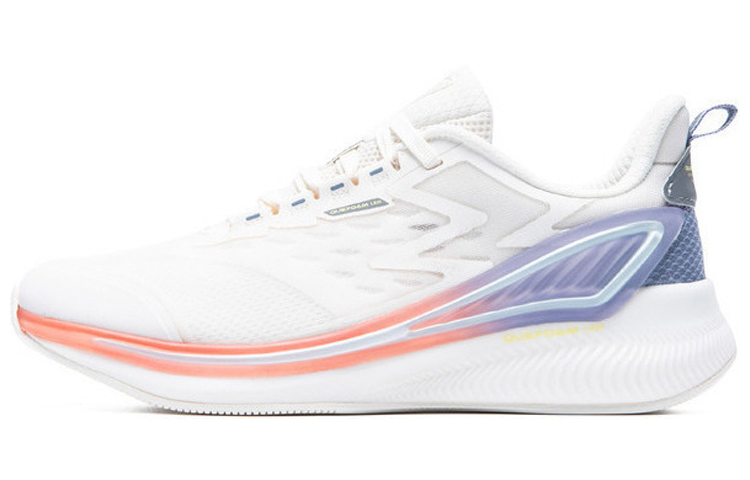 361° Night Shadows Cushioning Anti-Slip And Wear-Resistant Low-Top Running Shoes Women's White Blue Orange