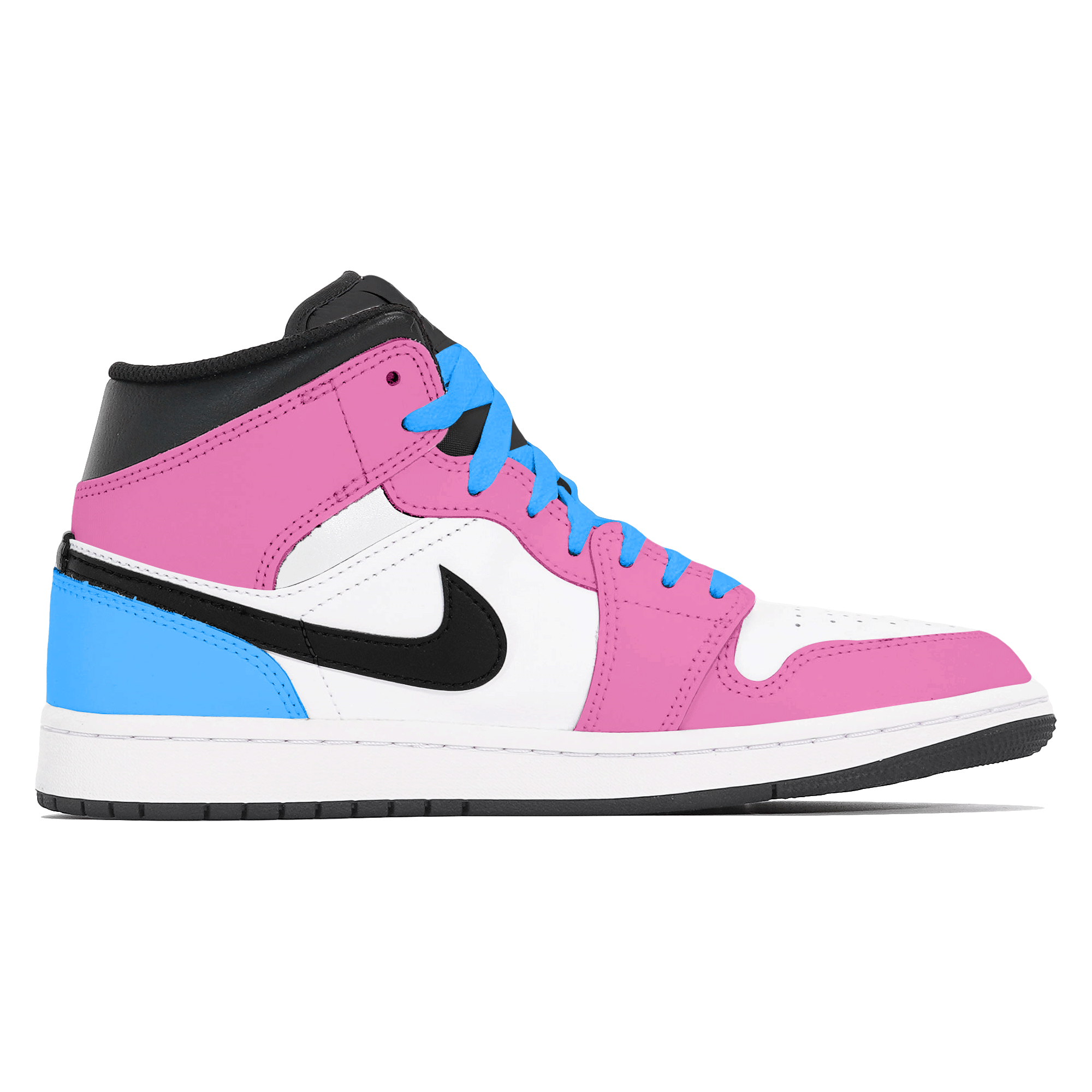 Jordan Air Jordan 1 Dust, Cyber, Box Abrasion Resistant Mid Top Vintage Basketball Shoes Men's Pink Blue купить в интернет-магазине Yoocart с быстрой доставкой по России.