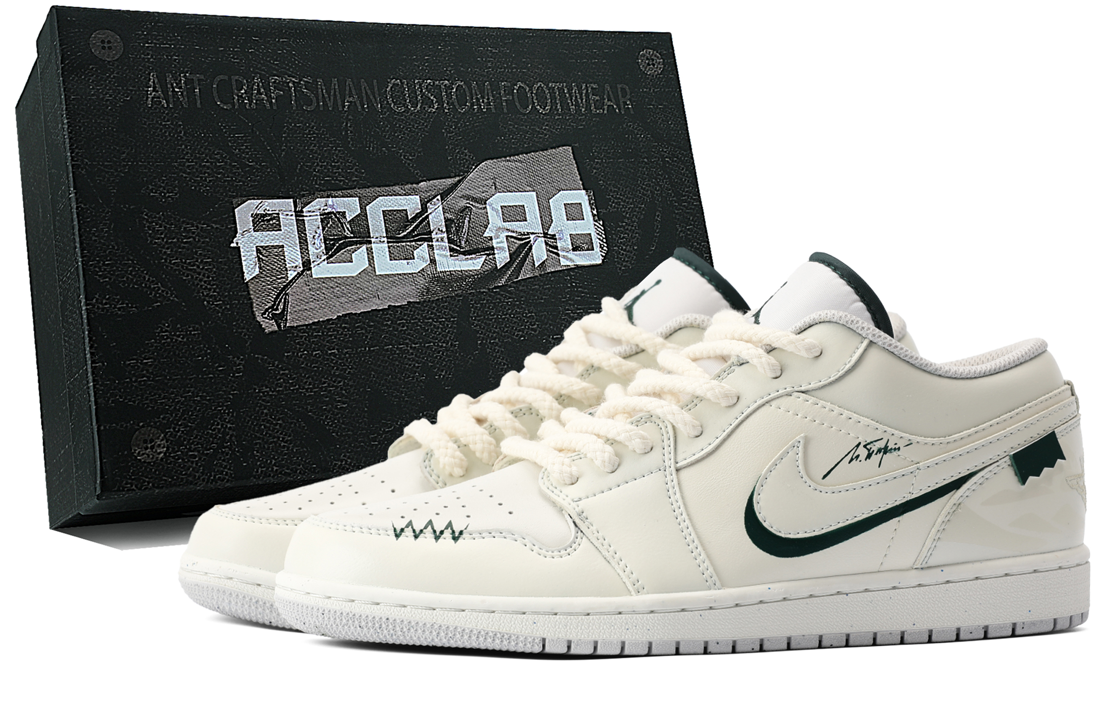 Jordan Air Jordan 1 Wear resistant And Lightweight Low top Vintage Basketball Shoes Unisex Ecru