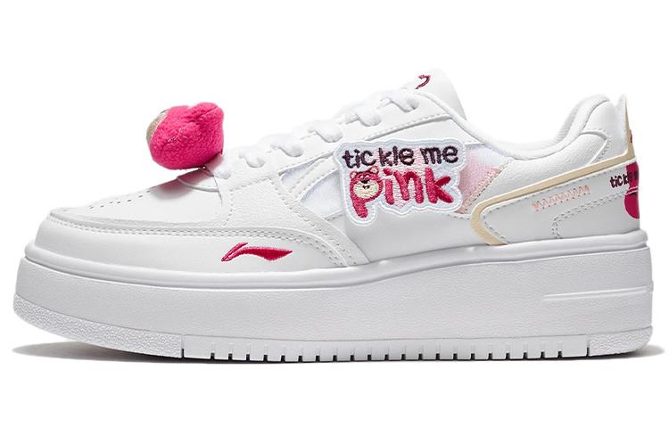 Disney X LINING Cheese Skateboard Shoes Women's Low-Top White