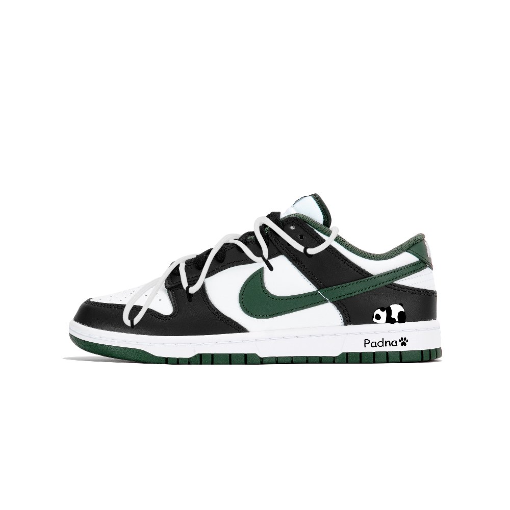 Nike Dunk Wear-Resistant Low-Top Skateboard Shoes Unisex Black Green