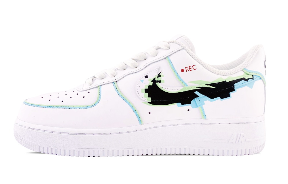 Nike Air Force 1 Durable Lightweight And Breathable Low-Top Skateboard Shoes Women's Black White