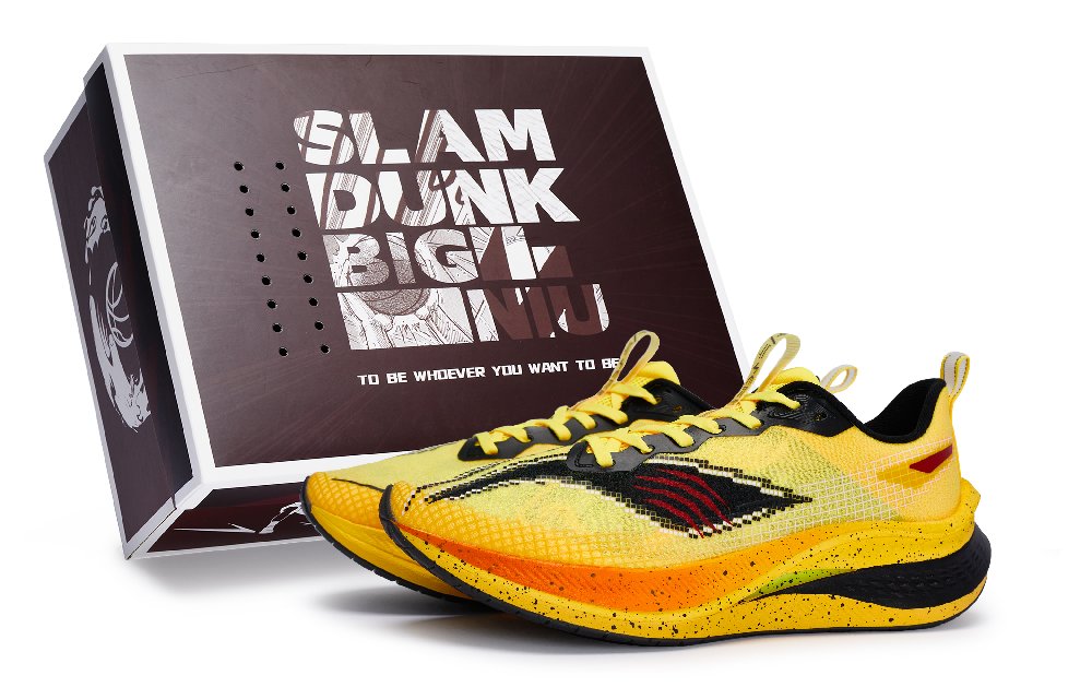 LiNing Red Hare 7 Pro Anti-Slip Wear-Resistant Low-Top Running Shoes Men's Yellow Black Orange