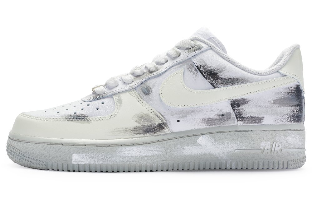 Nike Air Force 1 Low-Top Skateboard Shoes Men's White Gray