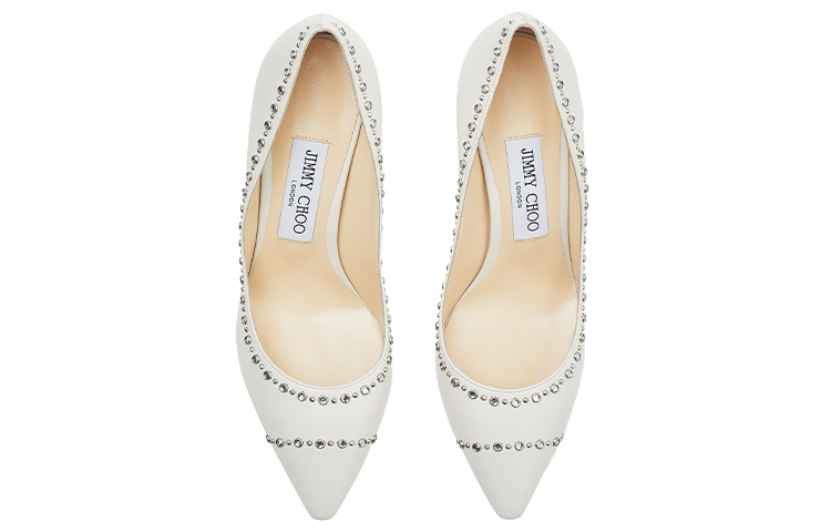 Jimmy Choo ROMY Slim Heel High Heels 8.5cm Women's White