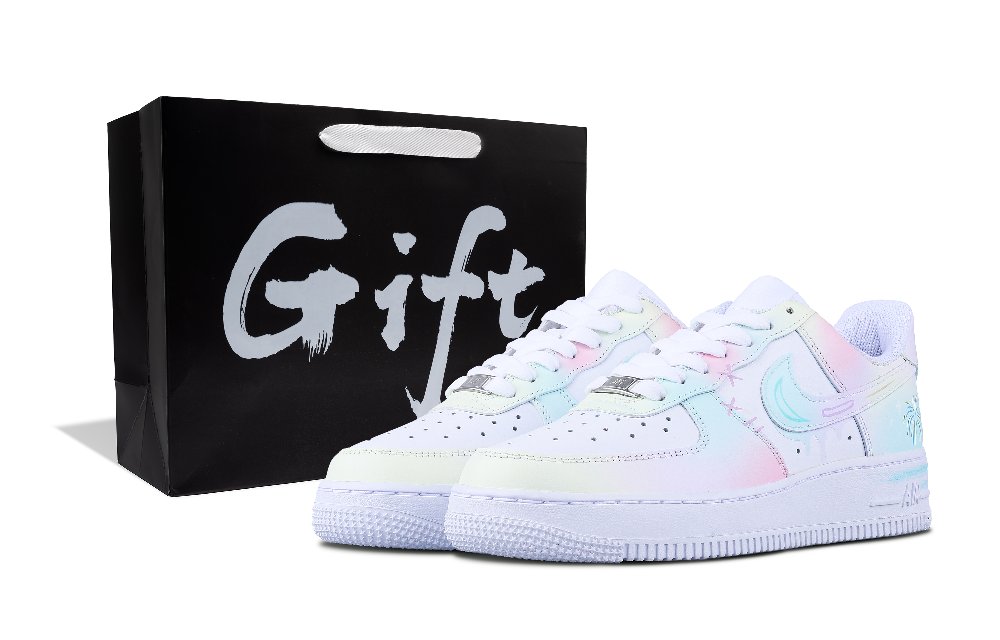 Nike Air Force 1 Anti-Slip Wear-Resistant Low-Top Skateboard Shoes Women's Pure White