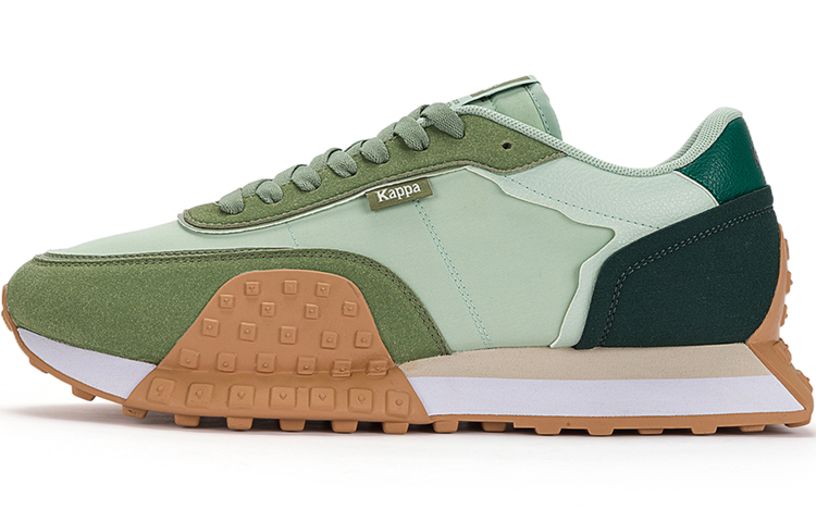 Kappa Anti Slip Wear Resistant Low Top Running Shoes Unisex Green
