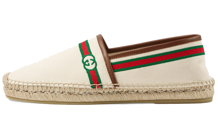 GUCCI Interlocking G Espadrilles Beige Women's