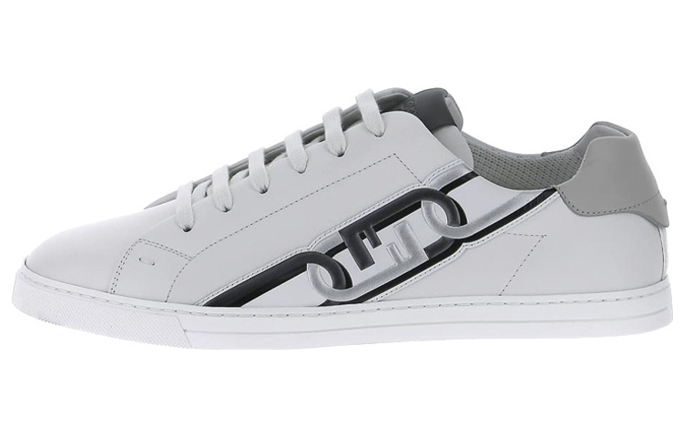 FENDI Low Top Stylish Skateboarding Shoes Men's White