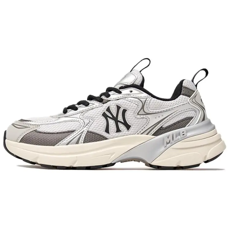 MLB New York Yankees Breathable Low top Running Shoes Unisex Silver