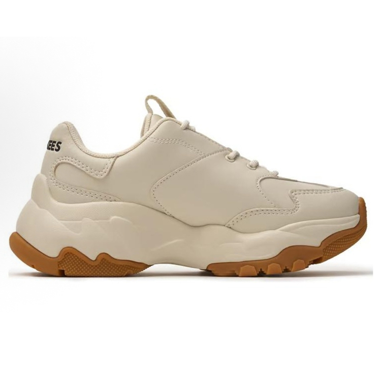 MLB Big Ball Chunky Anti Slip Wear Resistant Low Top Chunky Sneakers Unisex Beige