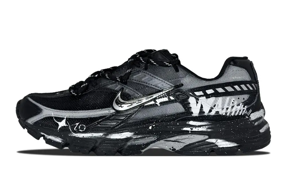 Nike Initiator Cushioning Low top Running Shoes Unisex Black White