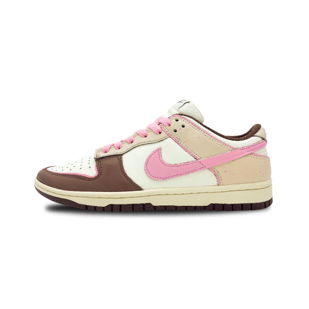 Nike Dunk Wear-Resistant Low-Top Skateboard Shoes Women's Brown Pink
