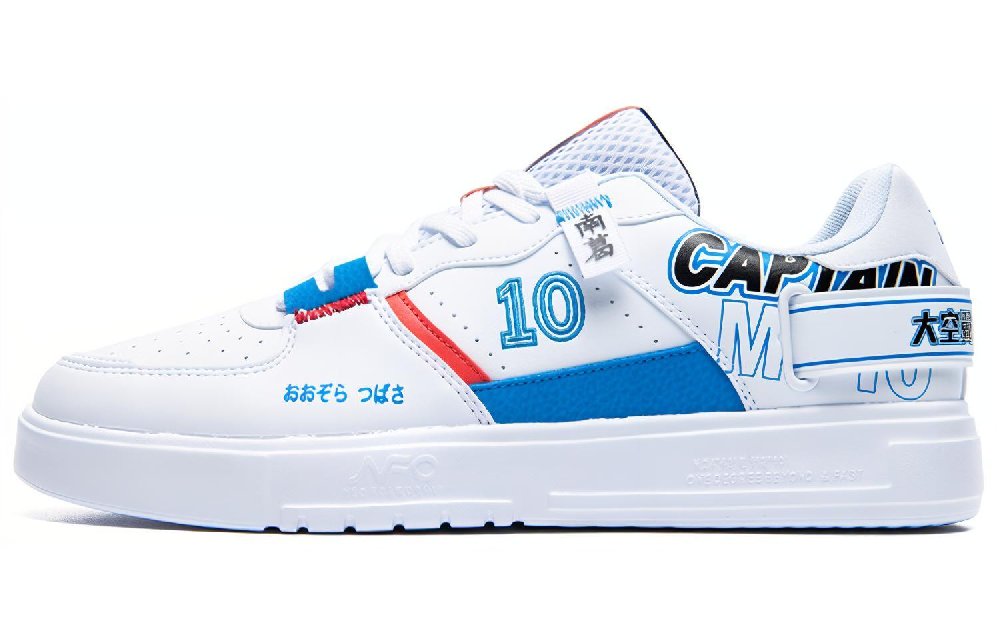 DUIZHANGXIAOYI x 361° Anti-Slip Wear-Resistant Low-Top Skateboard Shoes Men's White Blue