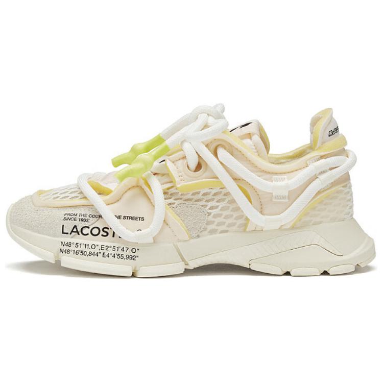 LACOSTE L003 Low-Top Casual Shoes Men's Beige Yellow