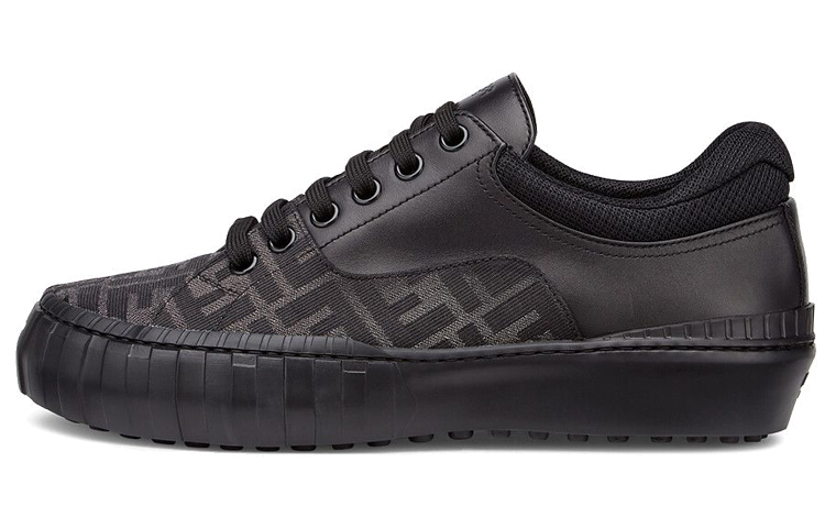 FENDI Force Low Top Stylish Skateboarding Shoes Men's Black