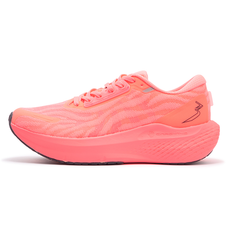 361° Anti-Slip Wear-Resistant Breathable Lightweight Low-Top Running Shoes Men's Fluorescent Begonia Pink