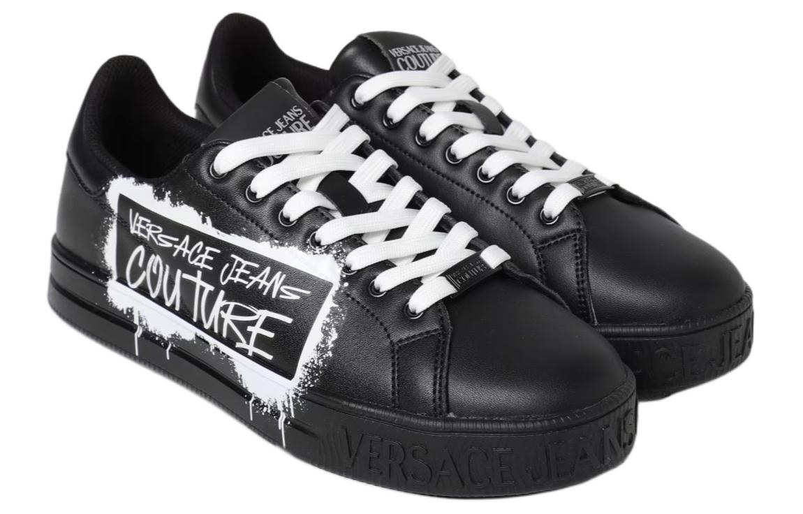 VERSACE JEANS COUTURE Low top Skateboard Shoes Men's Black