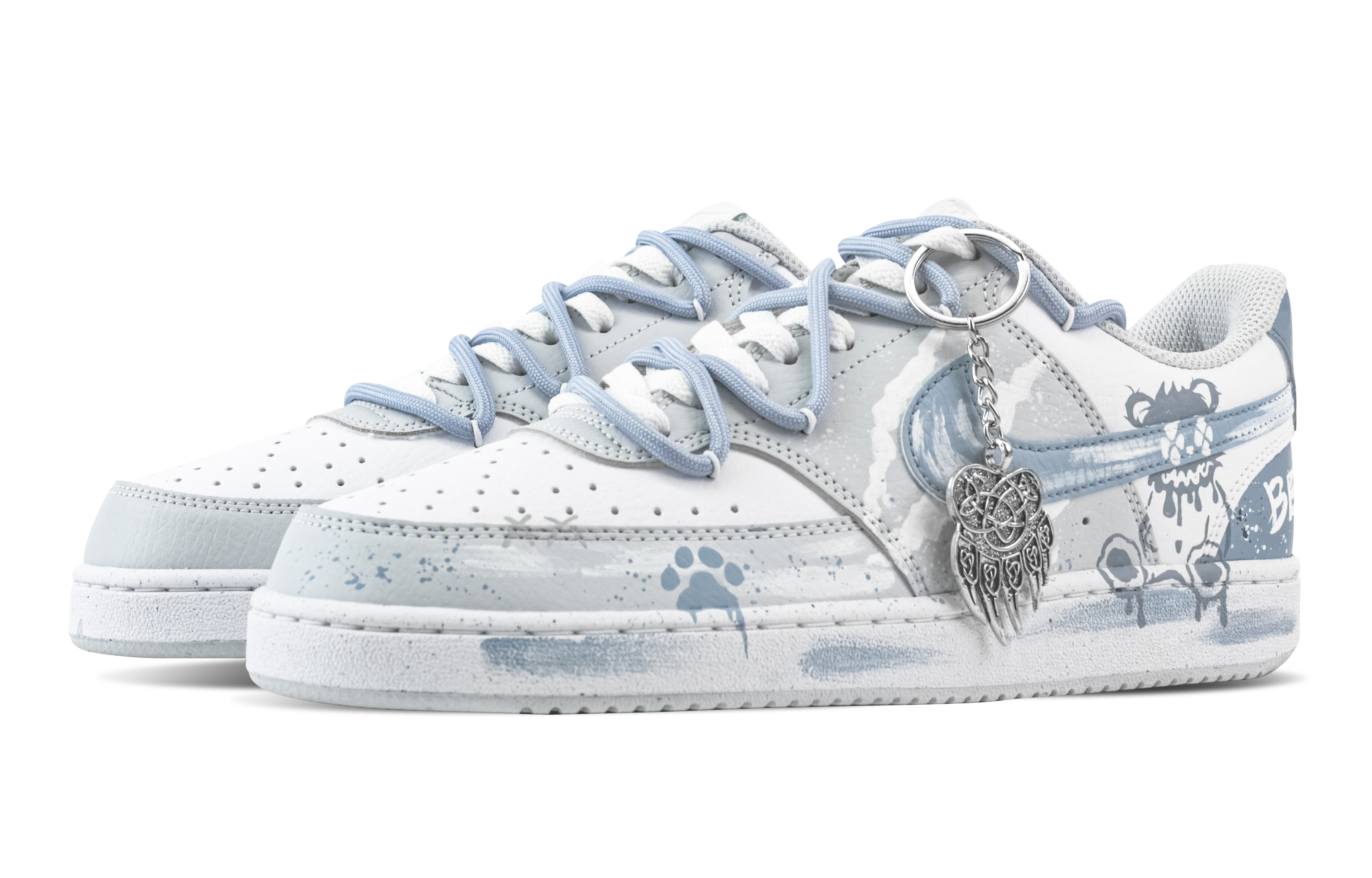 Nike Court Vision Street Bear Trail, Heart Box Abrasion Resistant Low top Skateboard Shoes Men's Gray Blue купить в интернет-магазине Yoocart с быстрой доставкой по России.
