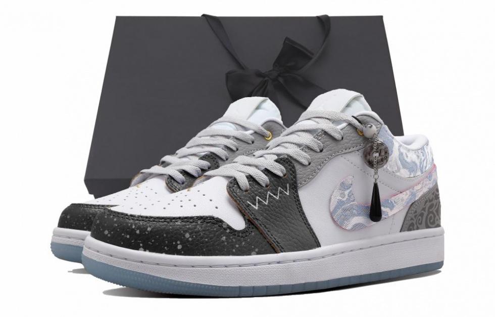 Jordan Air Jordan 1 Vintage Basketball Shoes Women's Low Top Gray